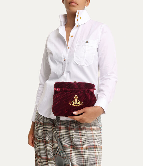 Vivienne Westwood eva small clutch in burgundy